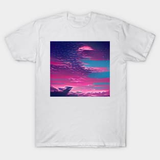 Aesthetic Vaporwave Sky T-Shirt